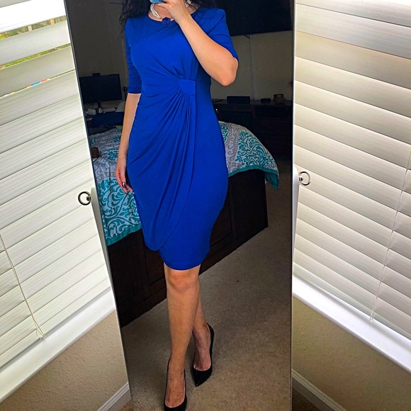 NorthStyle cobalt blue midi dress size 8 - Picture 1 of 10